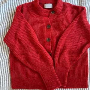 Everlane cropped alpaca cardigan